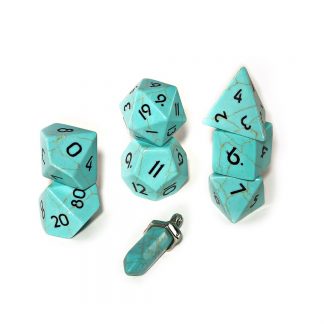 green turquoise luxury semi-precious stone dice