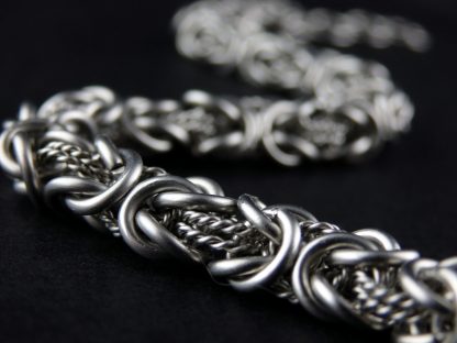 Surgical steel chainmaille byzantine bracelet Lukas Craft