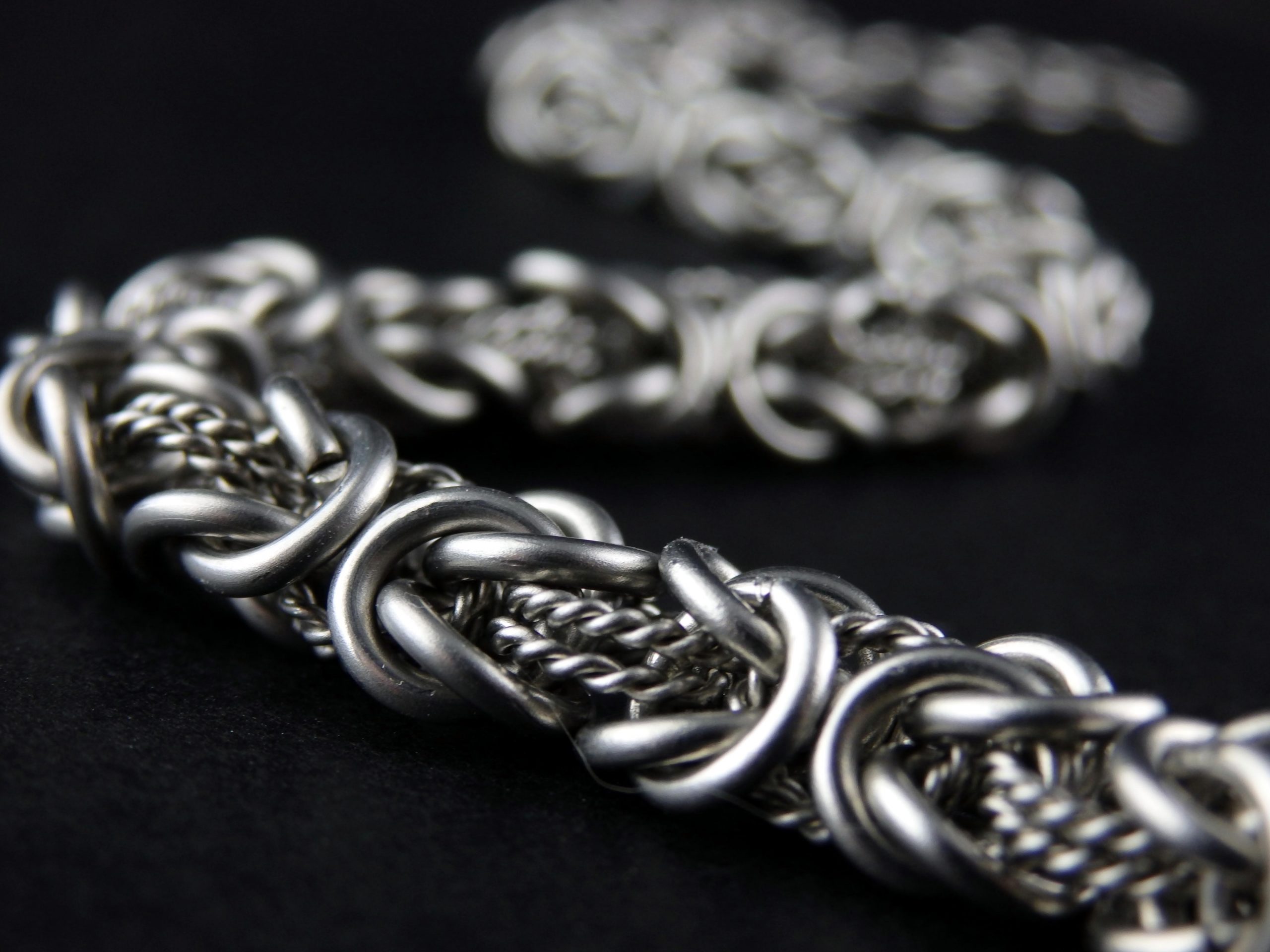 Surgical steel chainmaille byzantine bracelet Lukas Craft