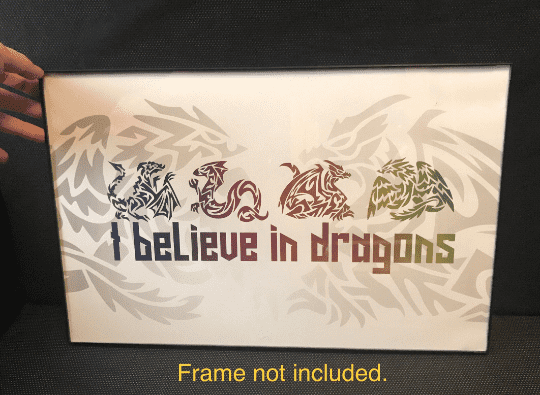 I Believe in Dragons Glossy Poster