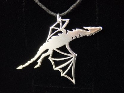 fantasy silver dragon pendant Lukas Craft