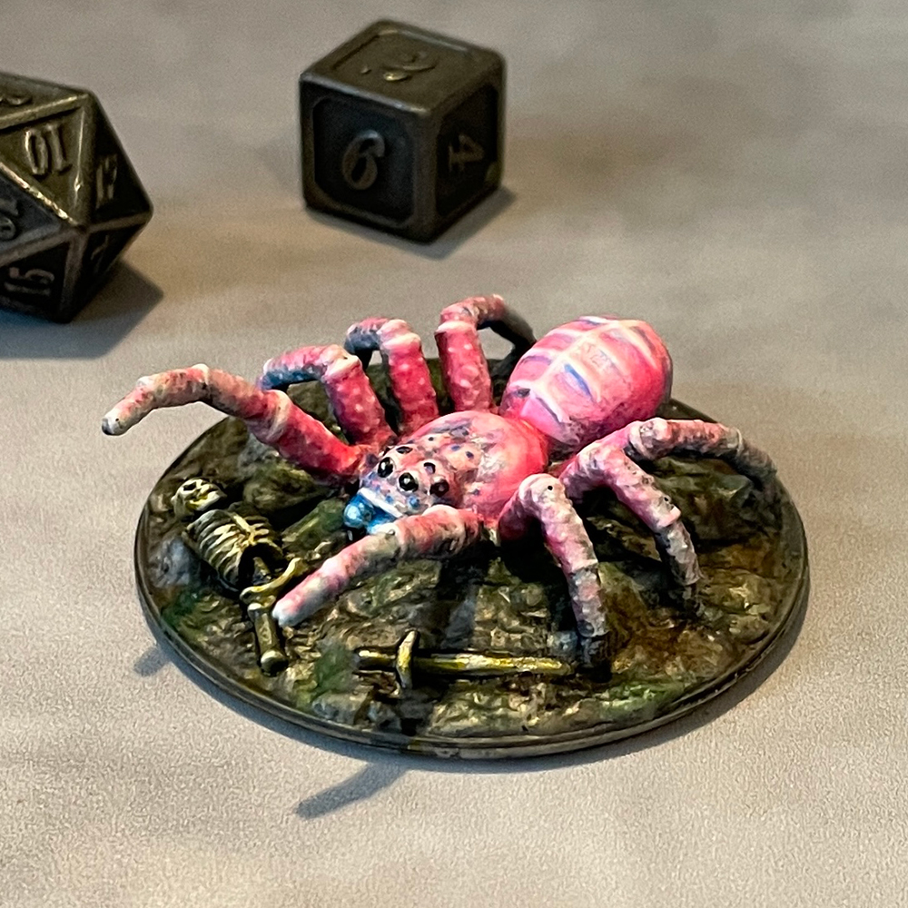 Hand-Painted Glowing Phase Spider Miniature
