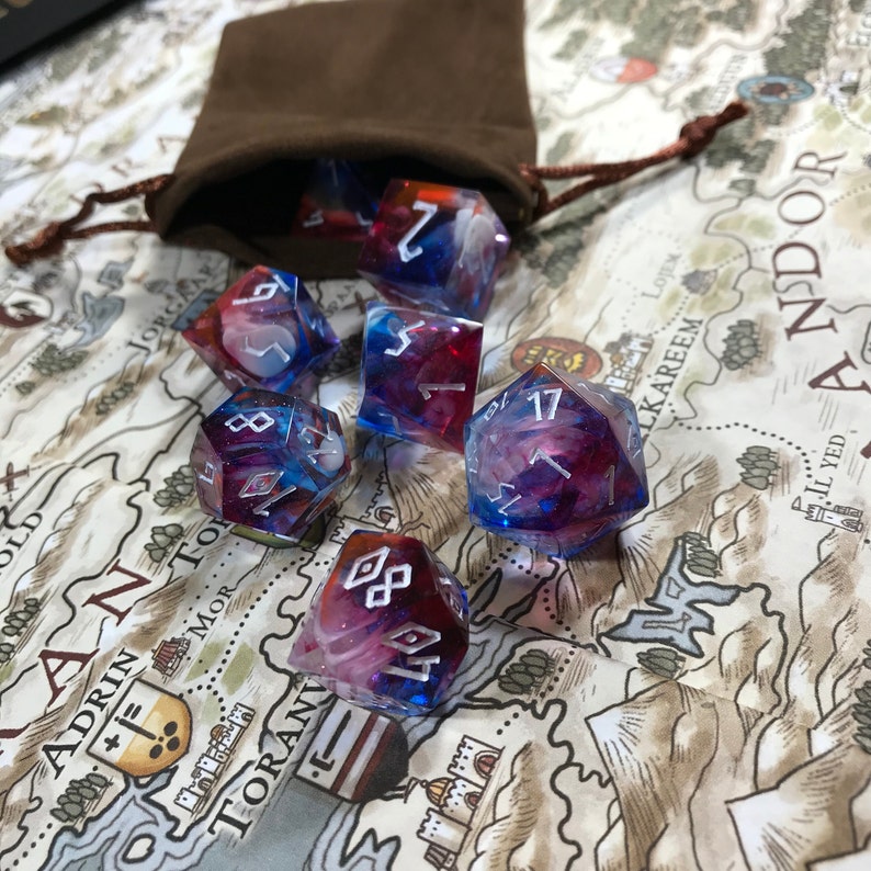 color swirl dice set fantasy minis